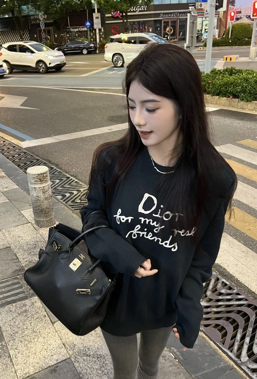 Dior Embroidered Signature Crew Neck Sweater