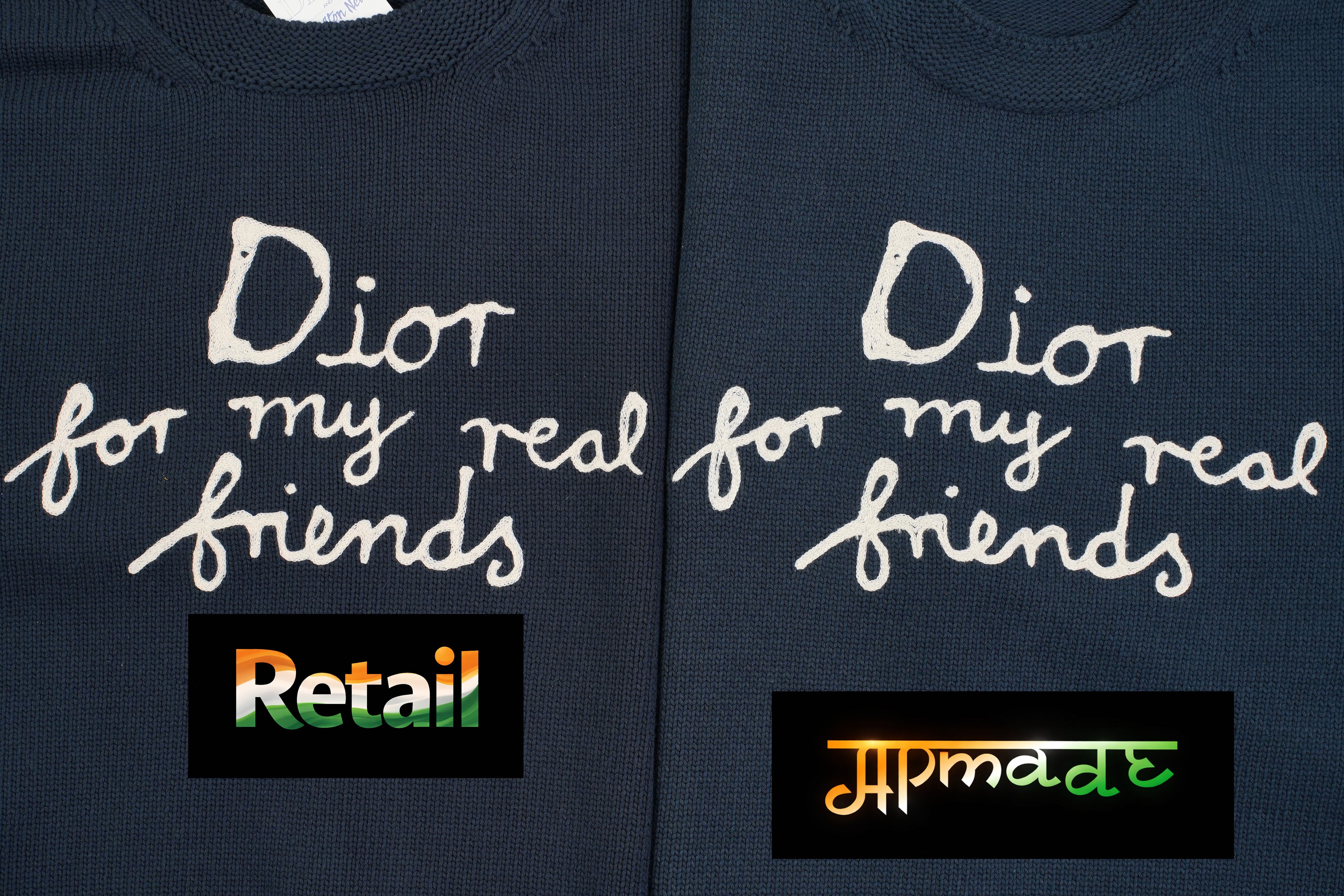 Dior Embroidered Signature Crew Neck Sweater