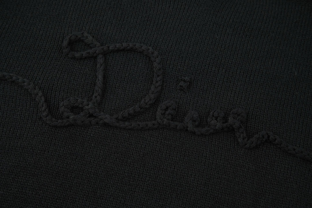 Dior Machine-stitched Embroidered Logo Knitwear