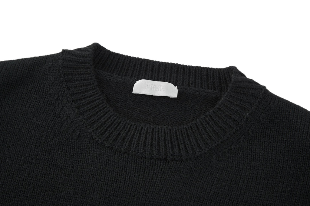 Dior Machine-stitched Embroidered Logo Knitwear