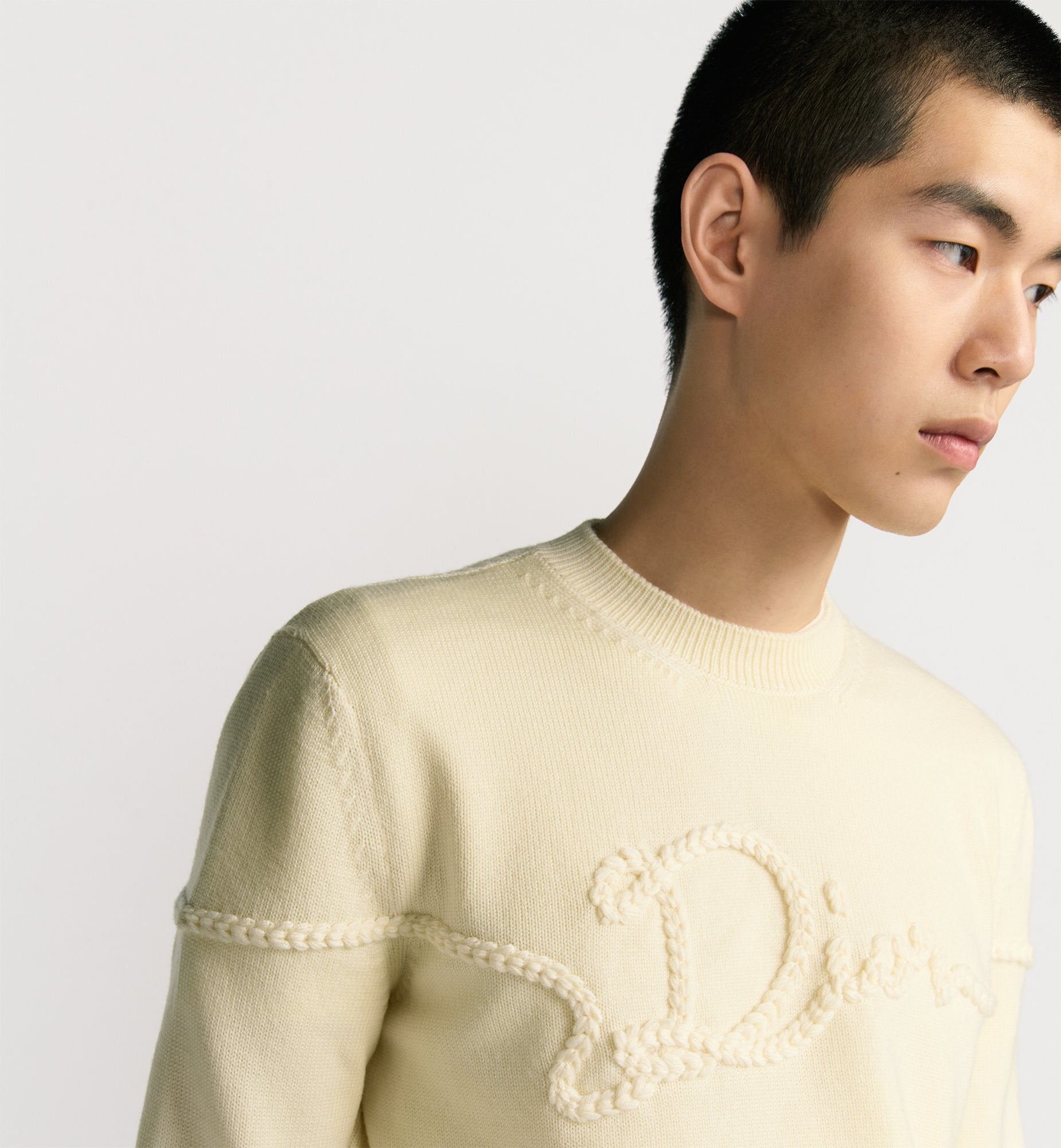 Dior Machine-stitched Embroidered Logo Knitwear