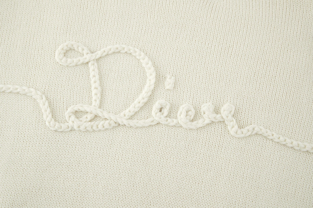 Dior Machine-stitched Embroidered Logo Knitwear