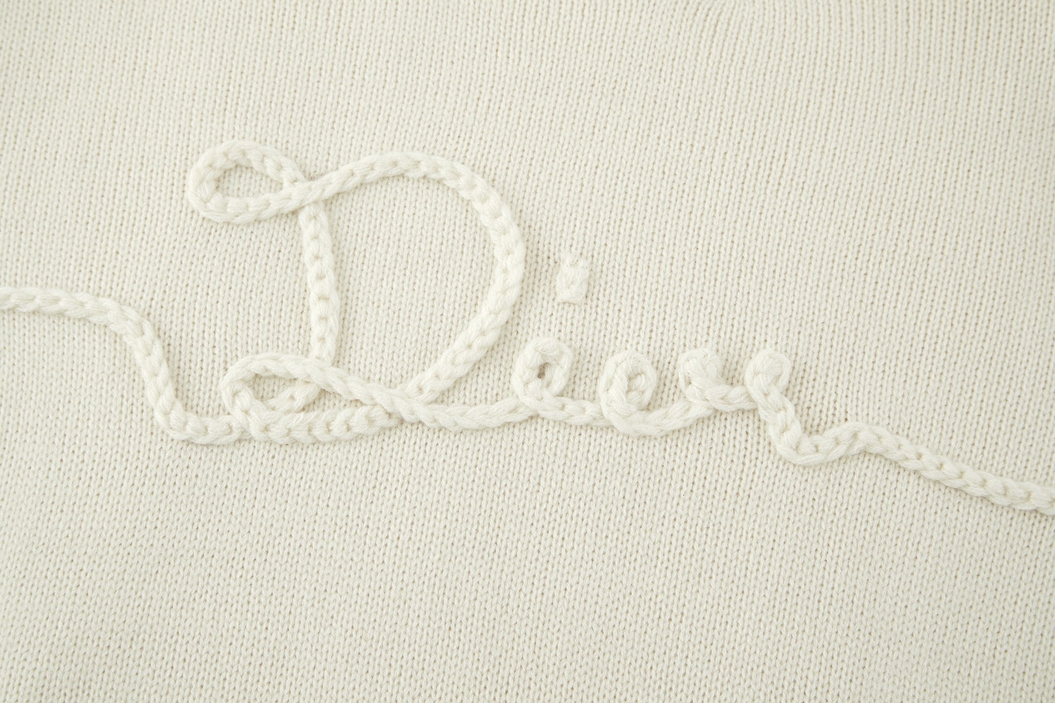 Dior Machine-stitched Embroidered Logo Knitwear