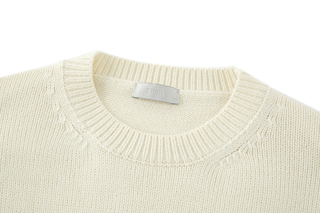 Dior Machine-stitched Embroidered Logo Knitwear