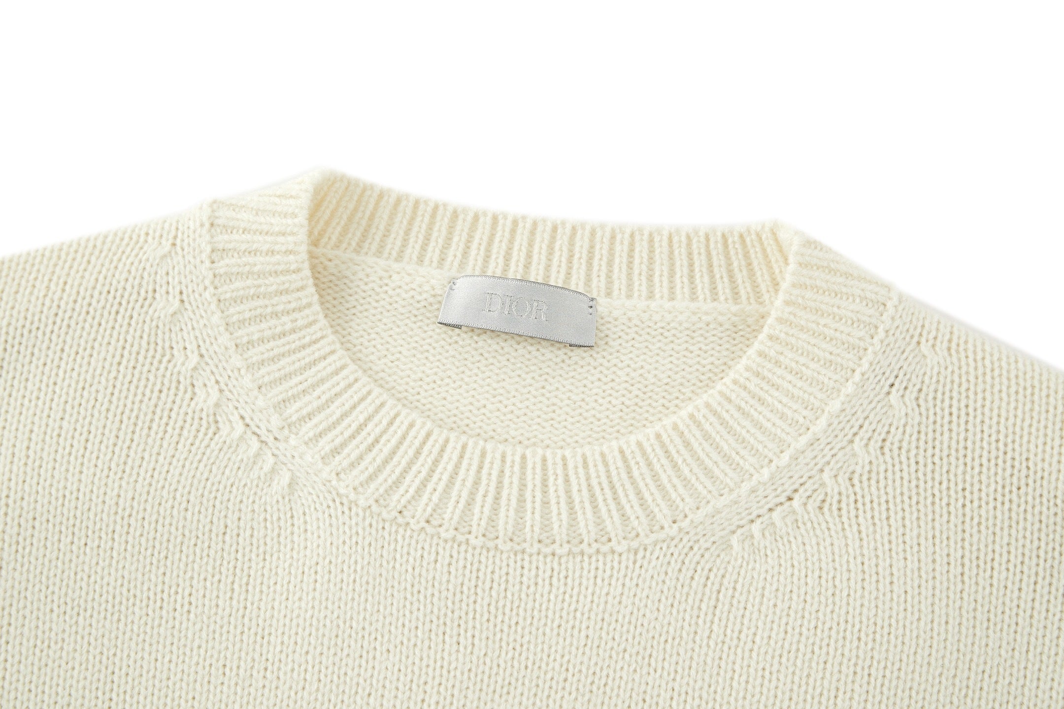 Dior Machine-stitched Embroidered Logo Knitwear