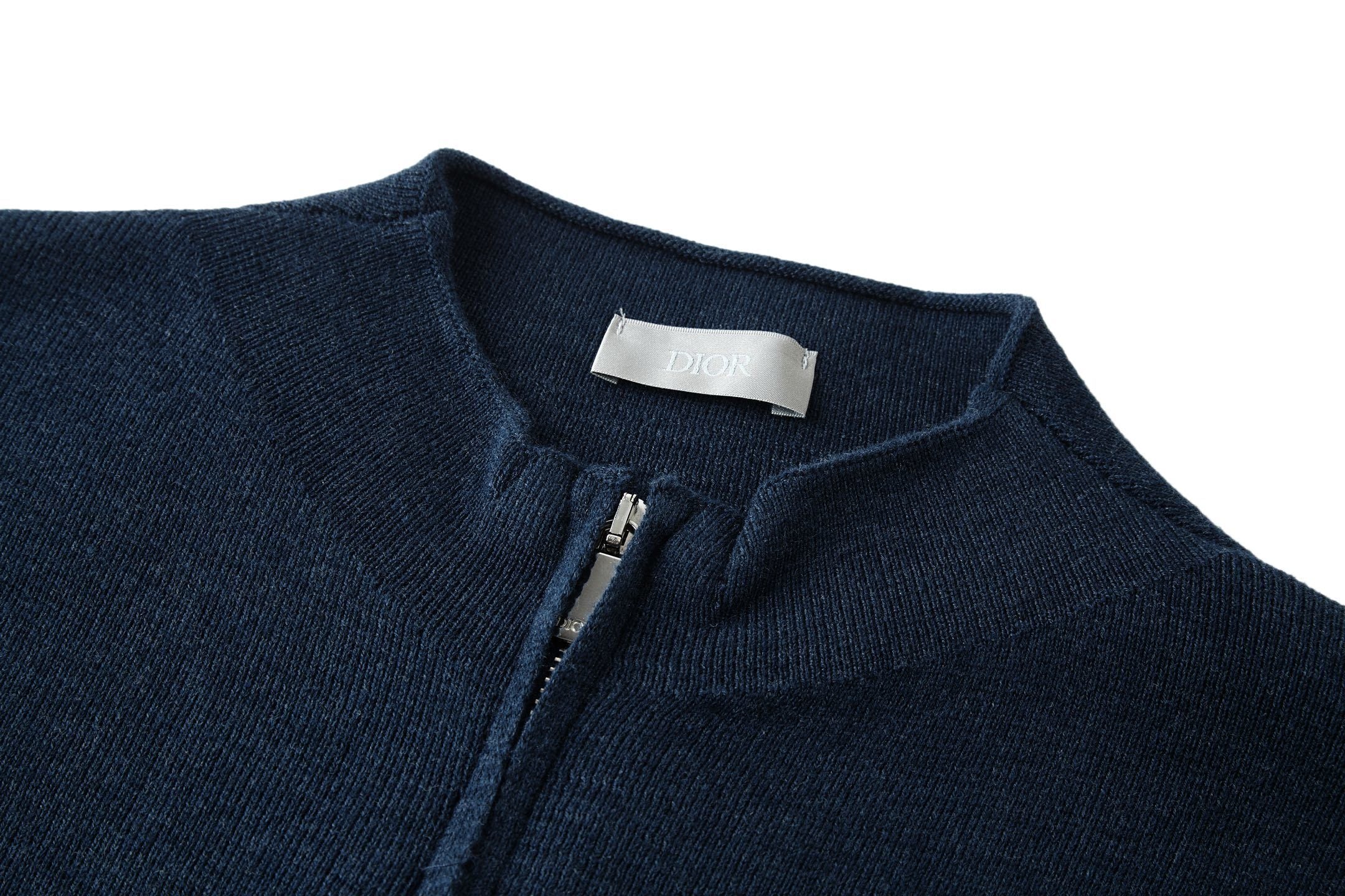 Dior CD Logo Knitted Zip-up Cardigan