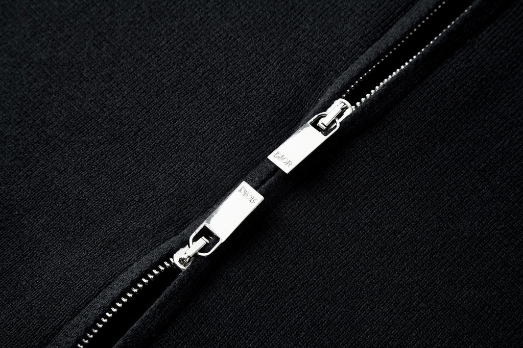 Dior CD Logo Knitted Zip-up Cardigan