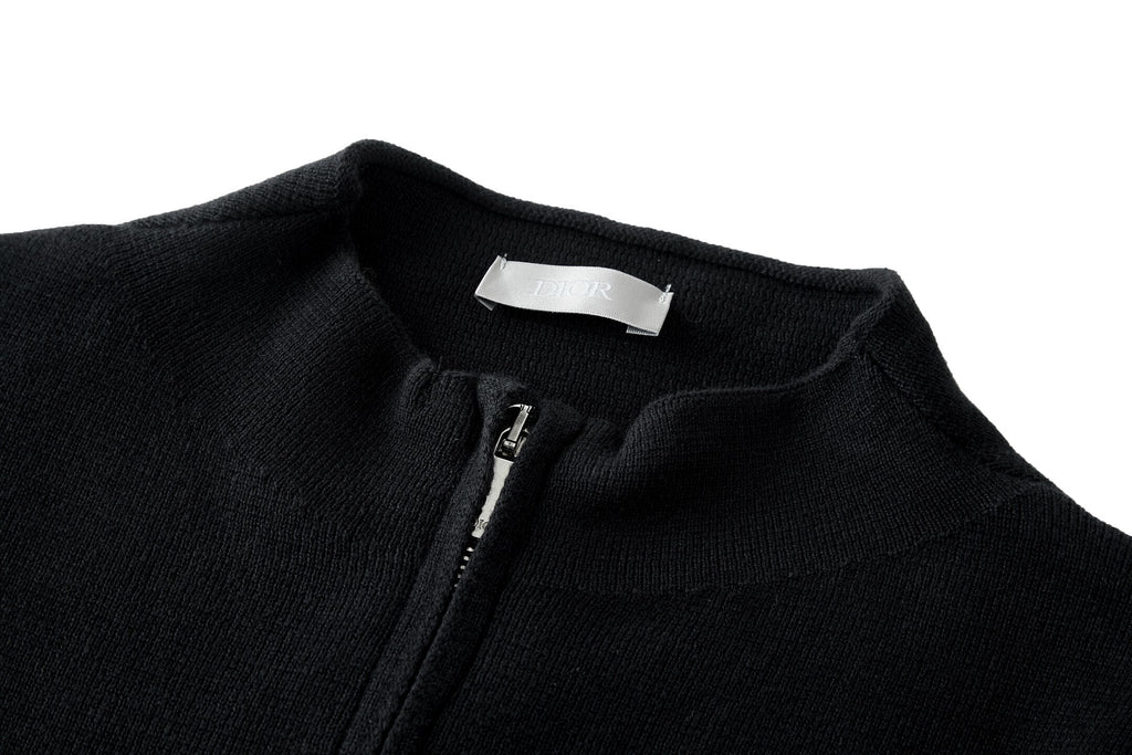 Dior CD Logo Knitted Zip-up Cardigan
