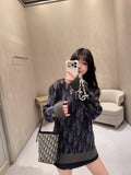 Dior Jacquard Monogram Print Knit Pullover