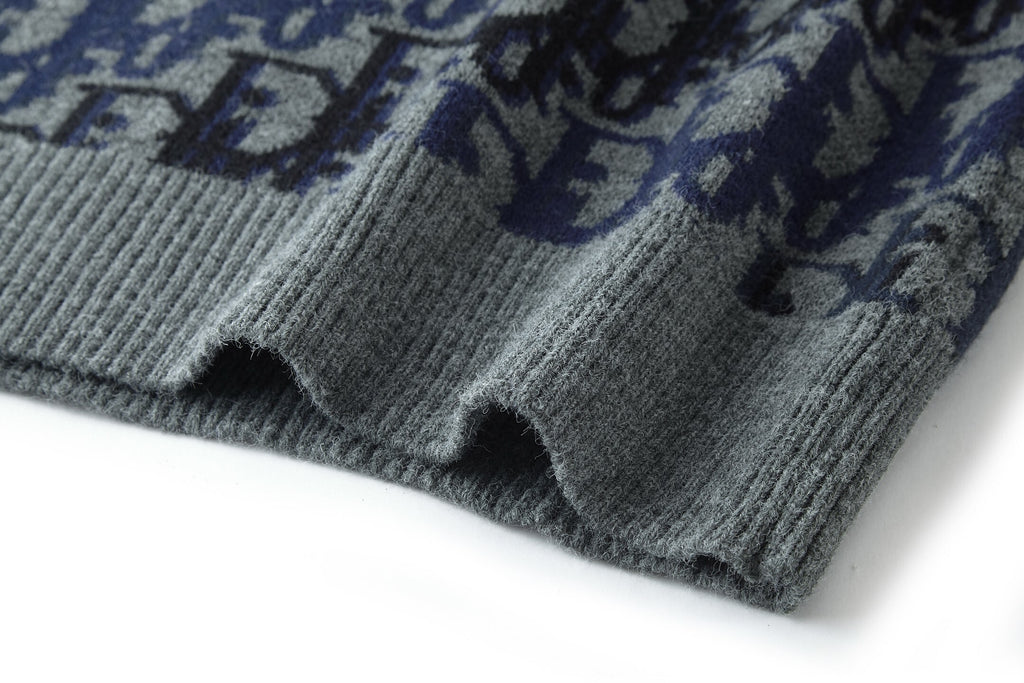 Dior Jacquard Monogram Print Knit Pullover