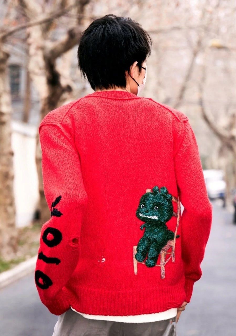 Dior Dinosaur Embroidered Sweater