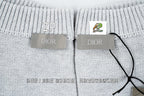 Dior Sleeve Woven Grey Sweater