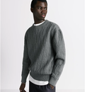 Dior Gray Cotton Blend Jacquard Oblique Print Sweater