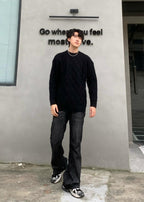 Dior Gray Cotton Blend Jacquard Oblique Print Sweater
