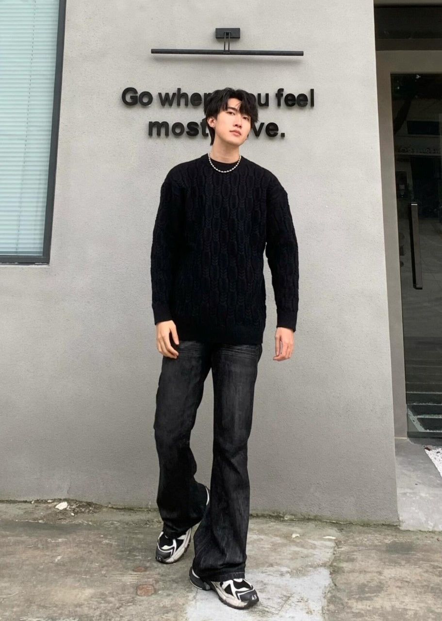 Dior Gray Cotton Blend Jacquard Oblique Print Sweater