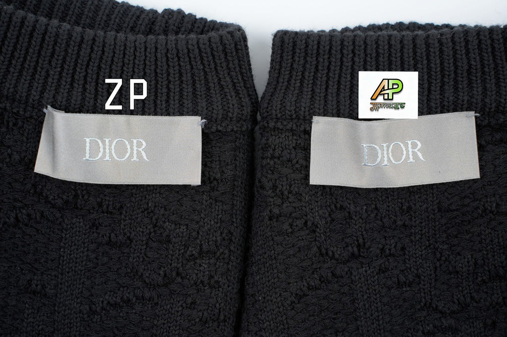 Dior Gray Cotton Blend Jacquard Oblique Print Sweater
