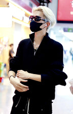 Balenciaga Vertical Striped Sweater with Sleeve Patch
