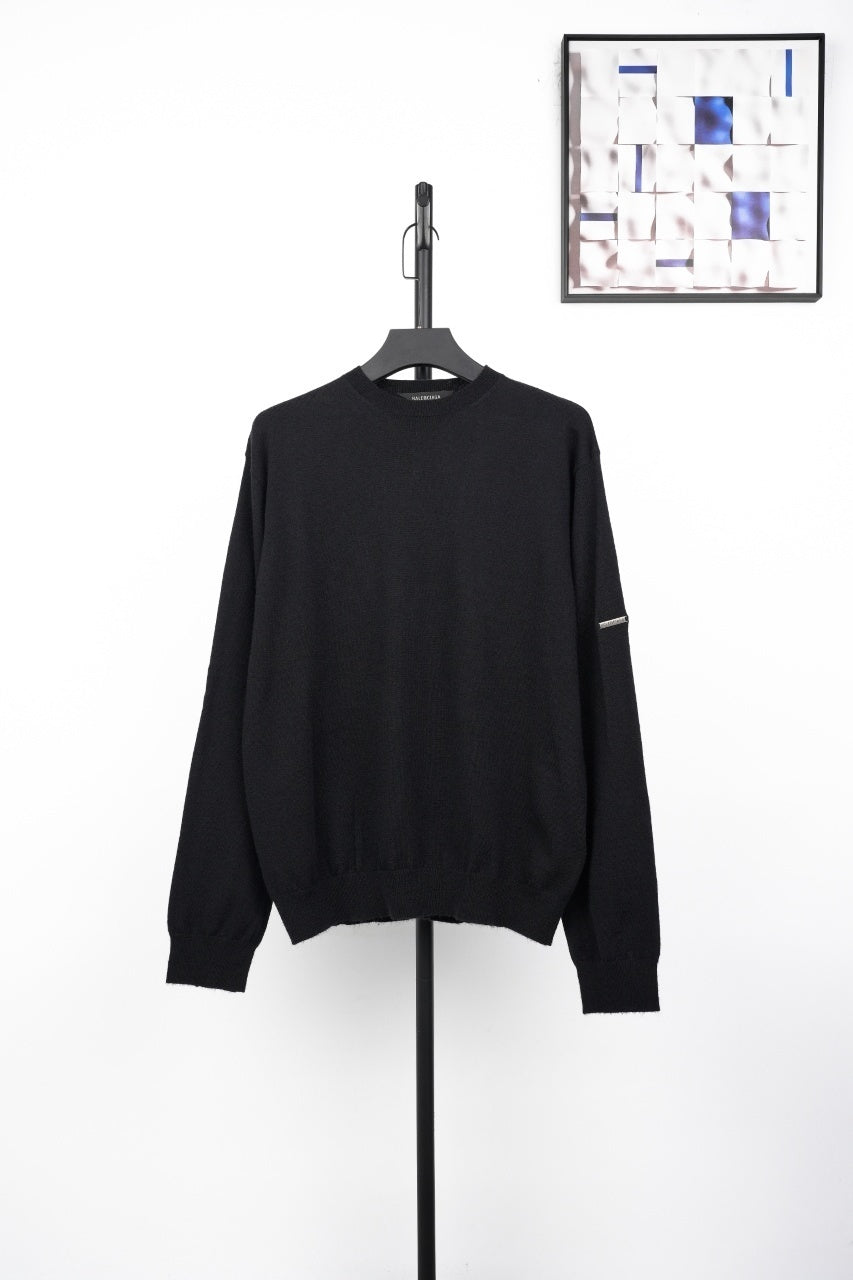Balenciaga Paris Brand Wool Crew Neck Sweater