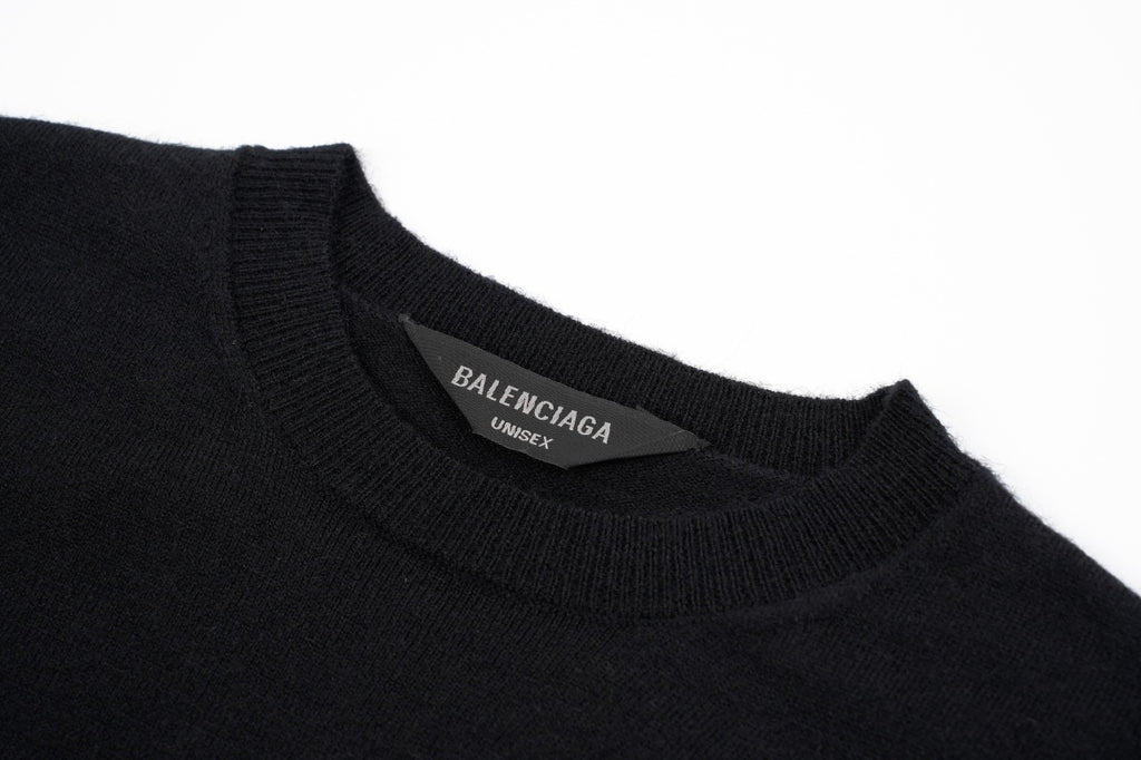 Balenciaga Paris Brand Wool Crew Neck Sweater