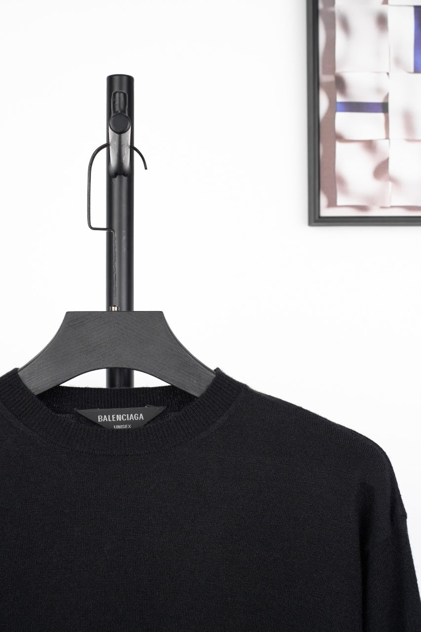 Balenciaga Paris Brand Wool Crew Neck Sweater