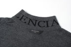 Balenciaga 25SS Stand Collar Half Zip Cotton Sweater