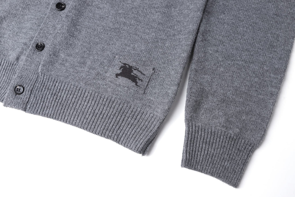Burberry 25SS Collared Cashmere Cardigan with Elbow Patches