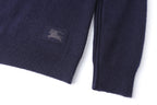 Burberry Solid Color Crew Neck Cashmere Knit Sweater