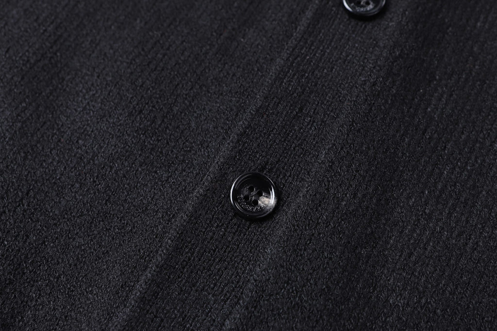 Burberry Lapel and Elbow Patch Cashmere Cardigan