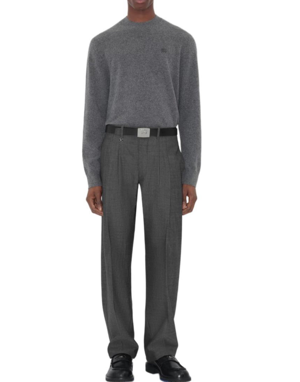 Burberry BBR Checkered Horsehair Crew Neck Sweater