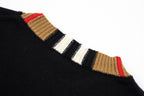 Burberry Check Ribbed Crew Neck Sweater