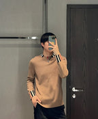 Burberry Check Ribbed Crew Neck Sweater