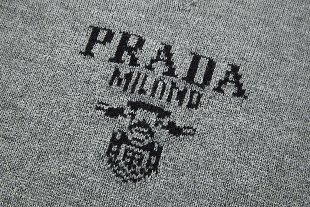 Prada Jacquard Logo Knit Pullover
