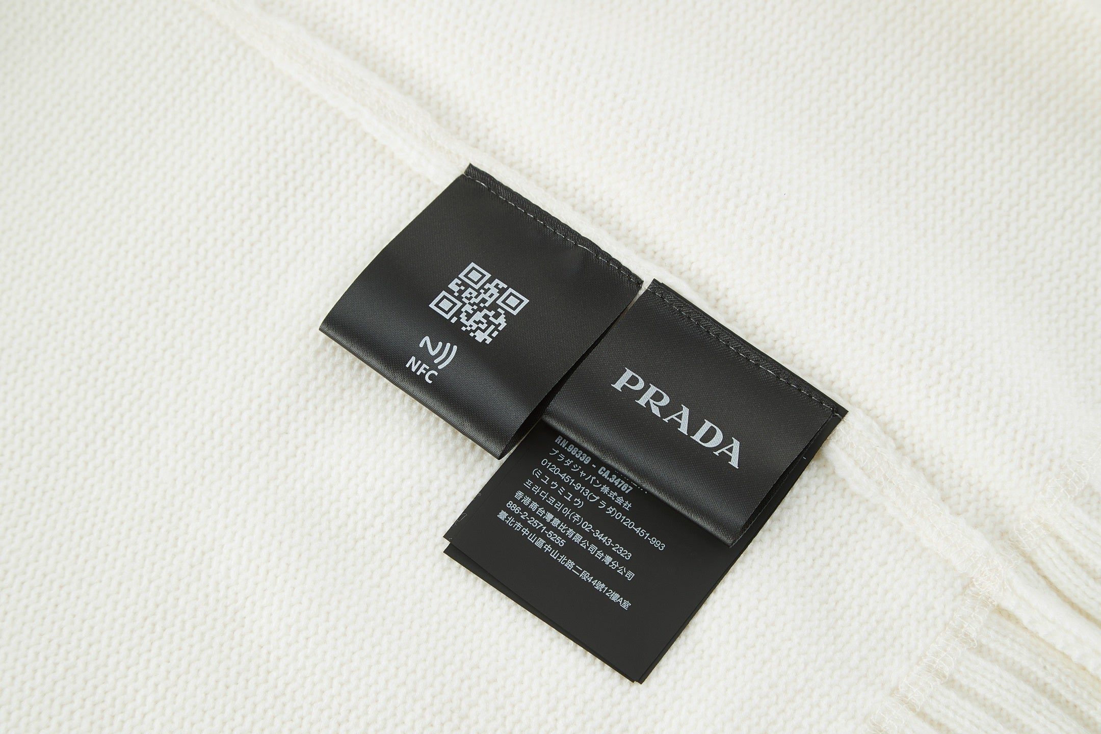 Prada Jacquard Logo Knit Pullover