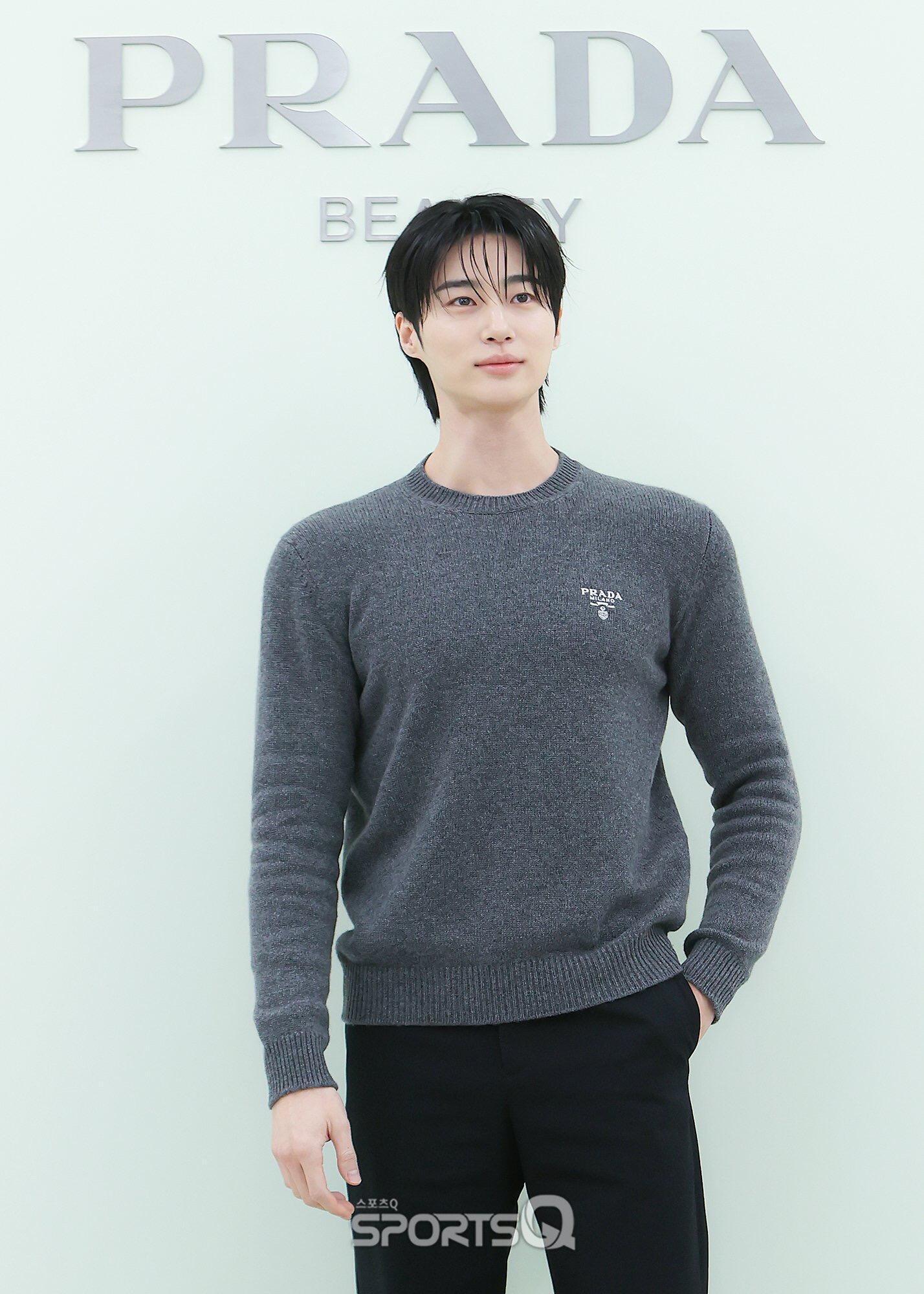 Prada Embroidered Logo Wool Knit Pullover