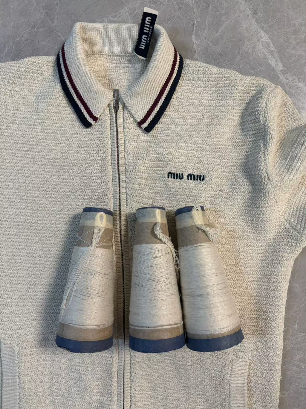 Miu Miu Woolen Long-Staple Cotton Coat