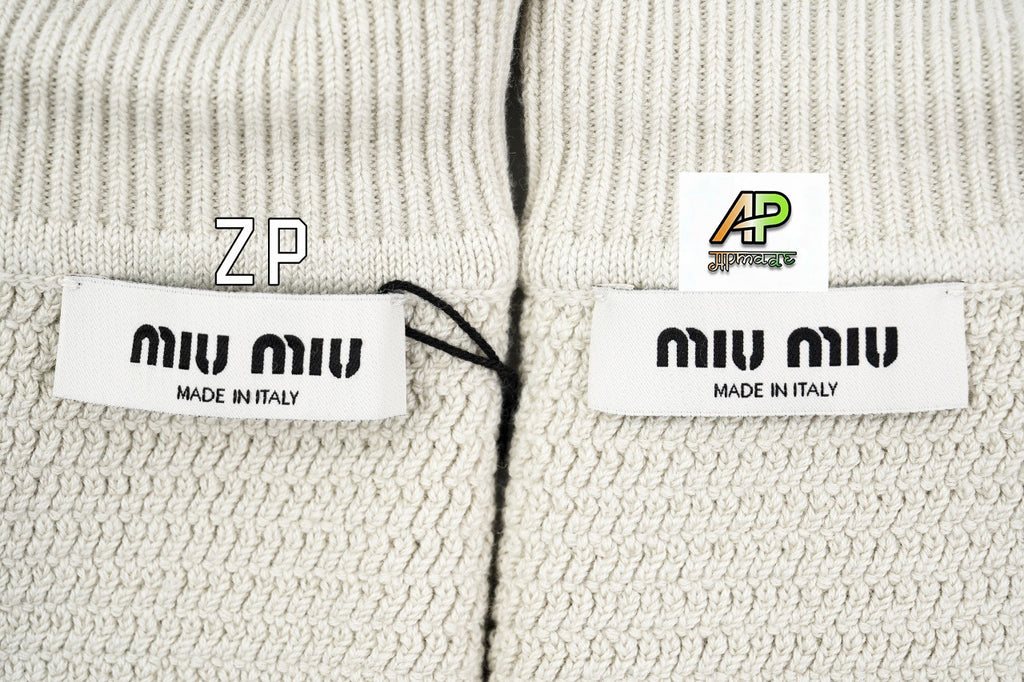 Miu Miu Woolen Long-Staple Cotton Coat
