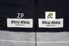 Miu Miu Small Striped Half-Zip Sweater
