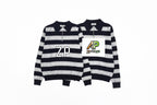 Miu Miu Small Striped Half-Zip Sweater