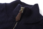 Miu Miu Stand-Collar Half-Zip Sweater