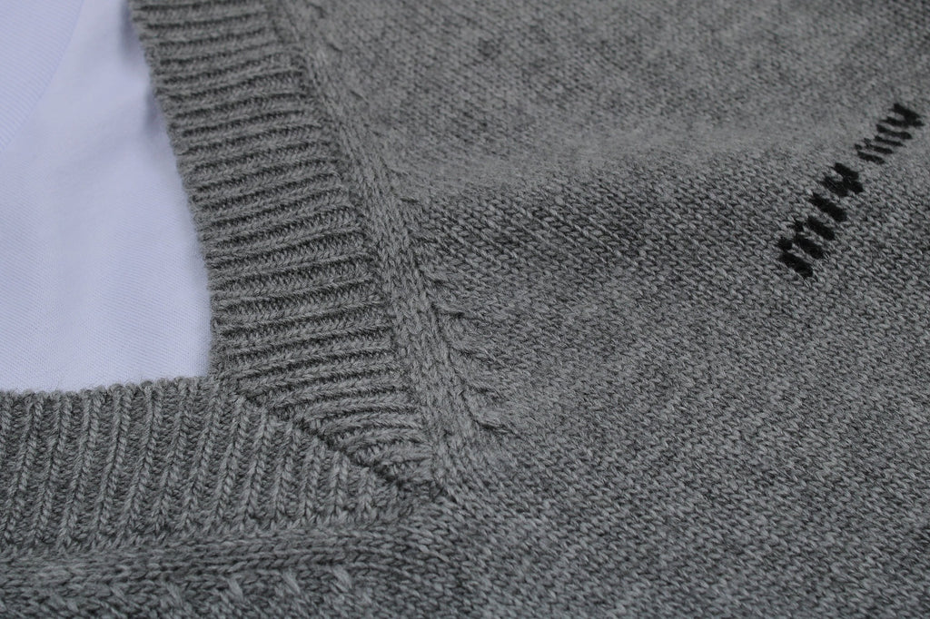 Miu Miu Fake Two-Piece Cashmere V-Neck Sweater