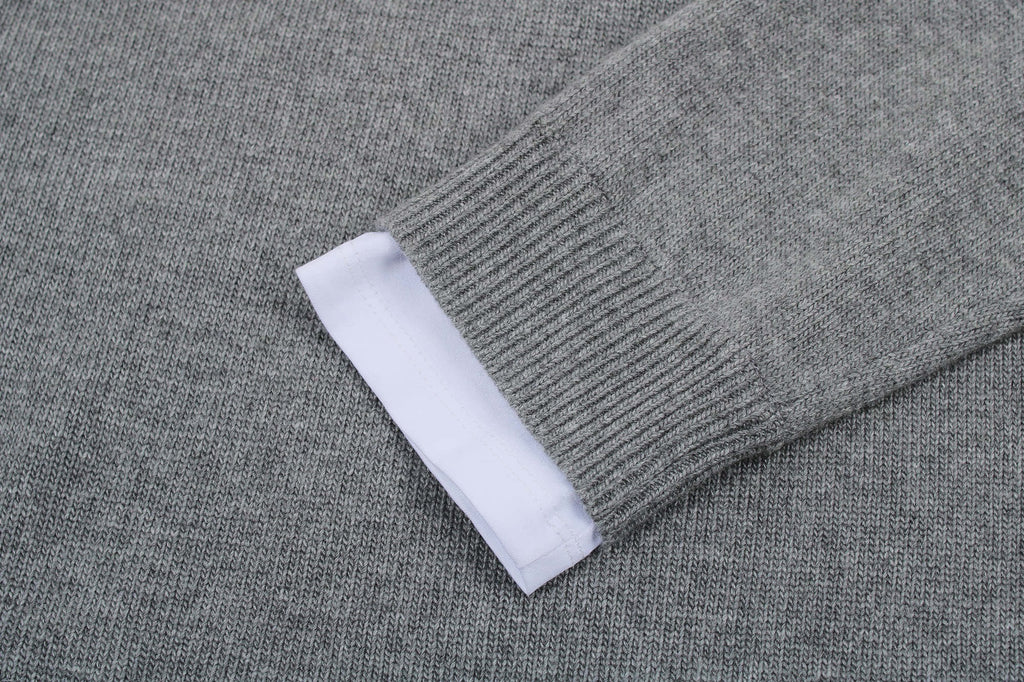 Miu Miu Fake Two-Piece Cashmere V-Neck Sweater