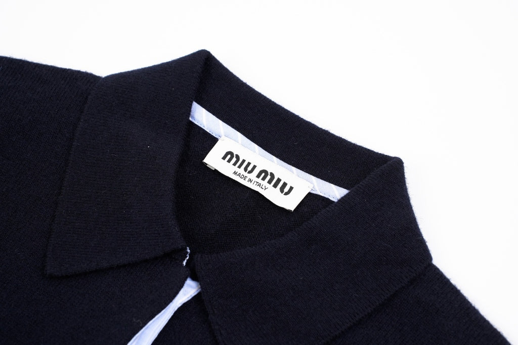 Miu Miu Striped Polo Sweater