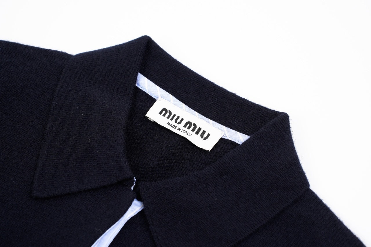 Miu Miu Striped Polo Sweater