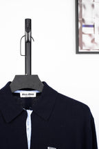 Miu Miu Striped Polo Sweater