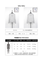 Miu Miu Grey Crew Neck Sweater with Small Logo