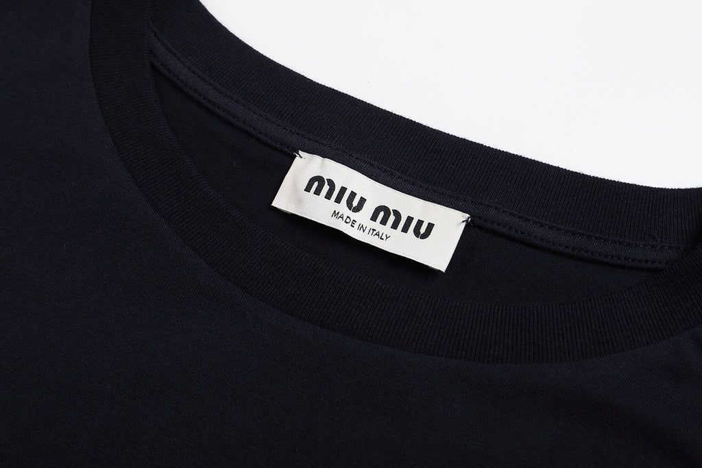 Miu Miu Long-Sleeved Jersey T-Shirt