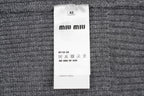 Miu Miu Small Label Gray & White Placket Cardigan
