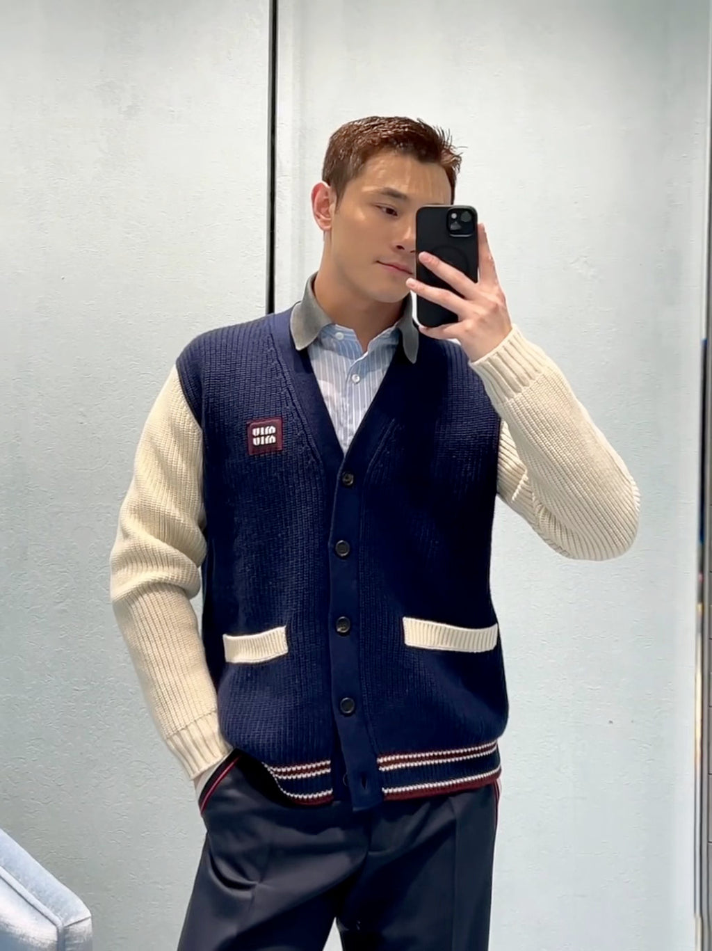 Miu Miu 24SS Wool & Cashmere Blend Cardigan
