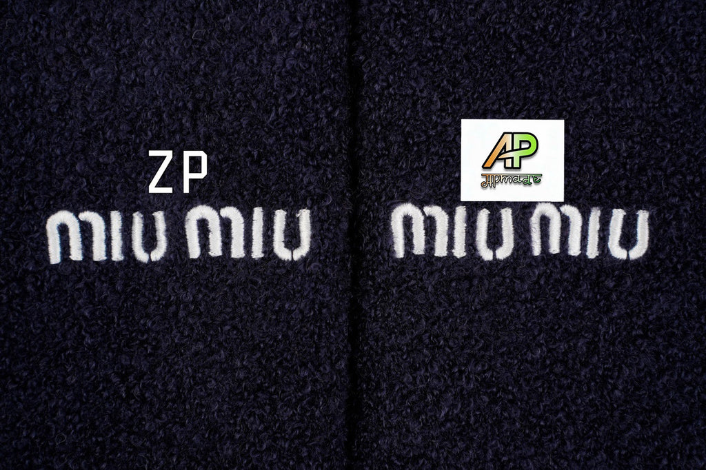 Miu Miu Small Logo Teddy Crew Neck Sweater