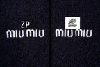 Miu Miu Small Logo Teddy Crew Neck Sweater